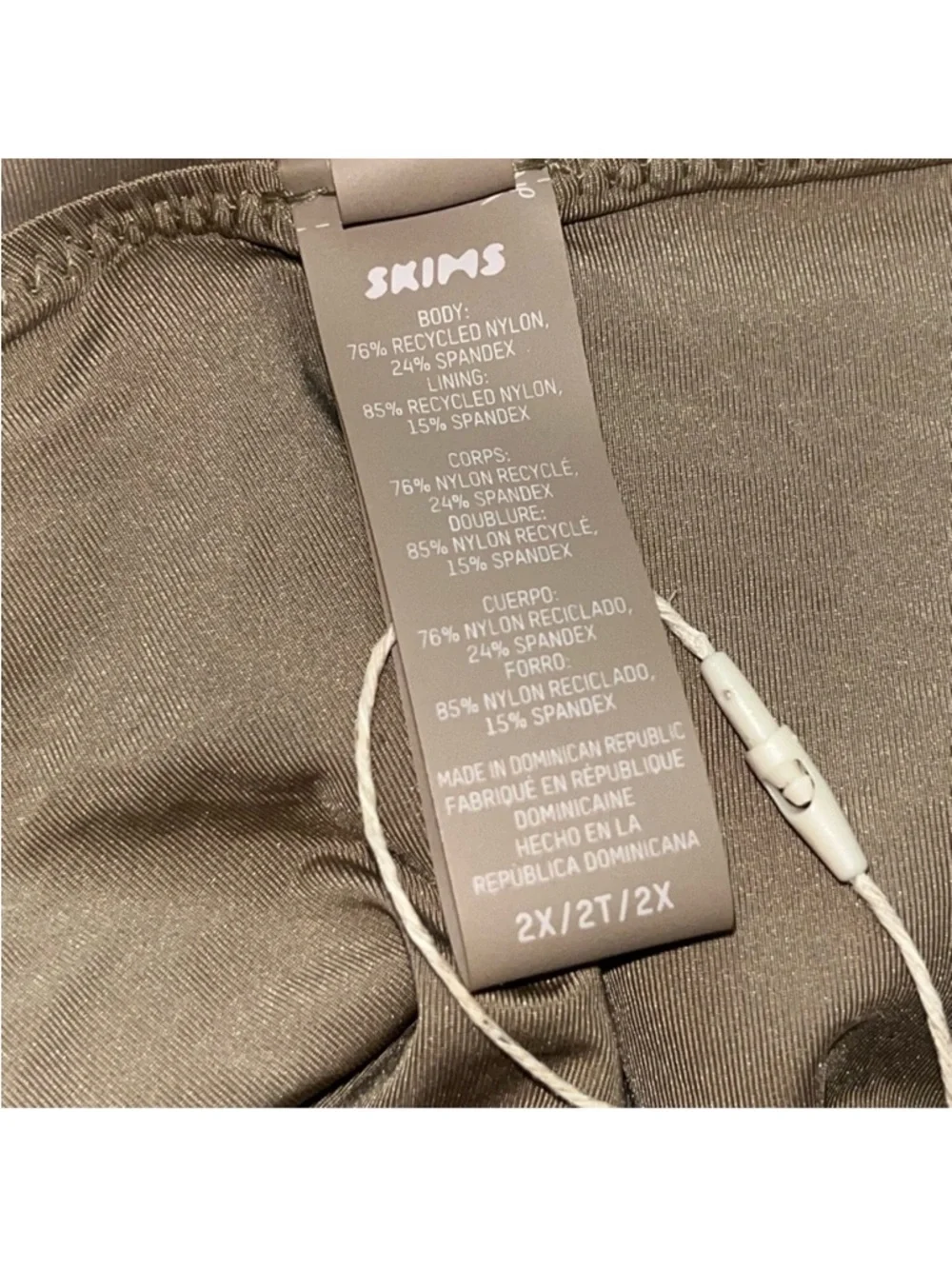 NEW! SKIMS RECYCLED SWIM MID WAIST BOTTOM • DESERT • Size 2X